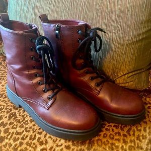 COPY - Burgundy Combat Style Boots 🥾